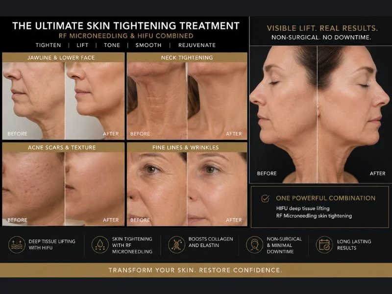Results of combined treatment for the ultimate skin tightening treatment Henley-on-Thames