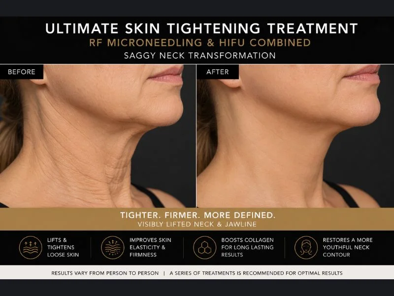 before and after Ultimate skin tightening treatment Henley-on-Thames